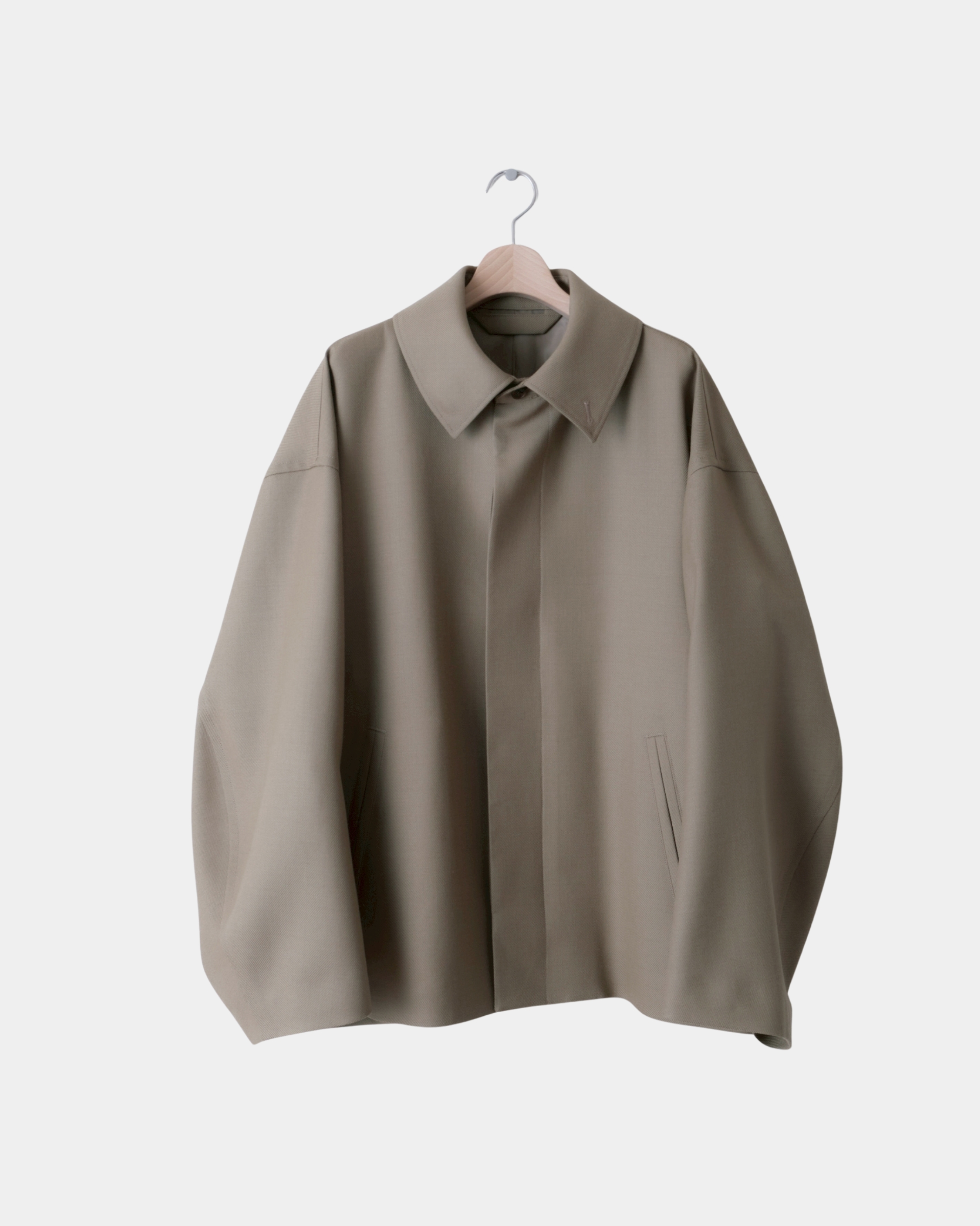 Blanc YM - WOOL OVERSIZE SHORT COAT / 2COLORS