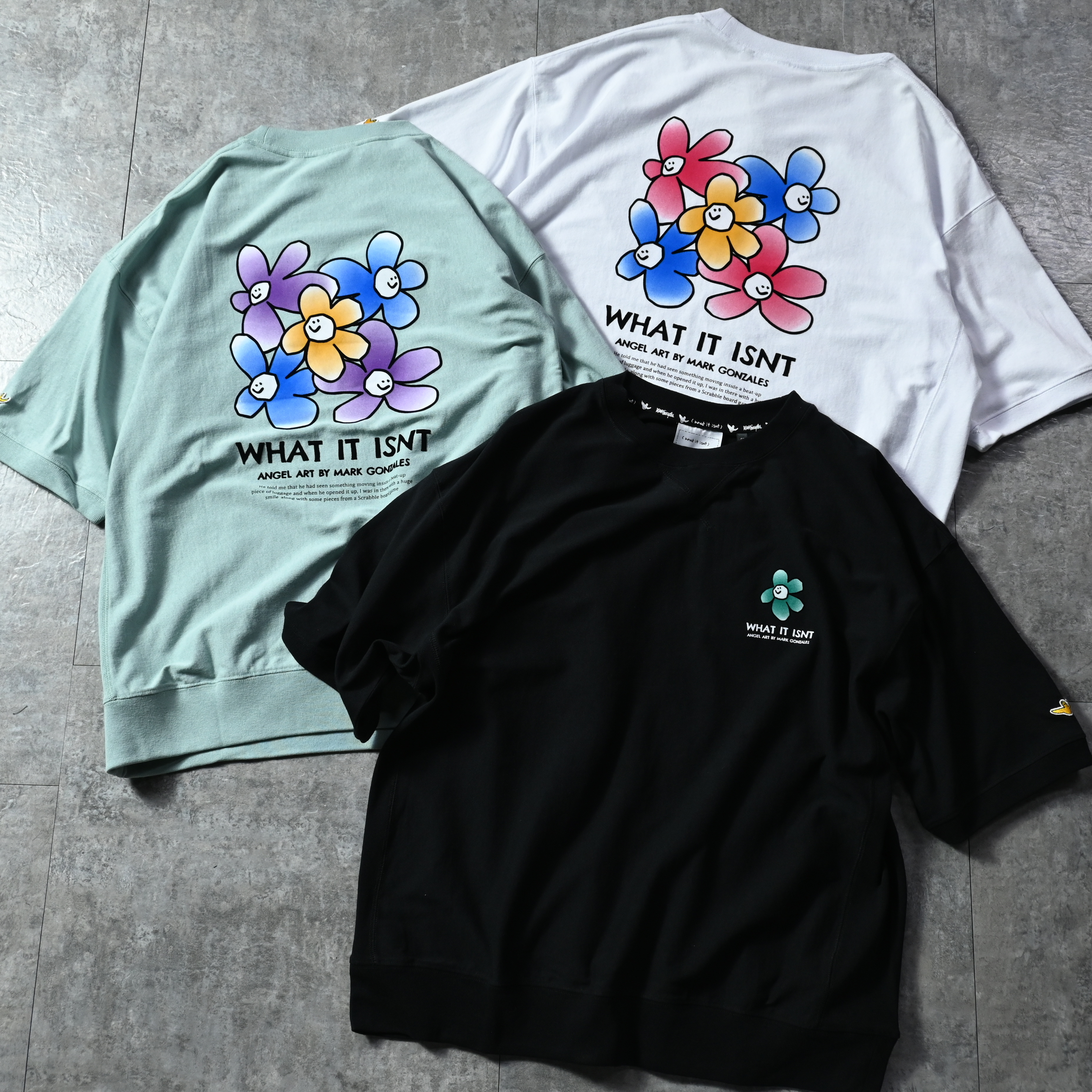 (What it isNt) ART BY MARK GONZALES Flocking Flower BIG Tee
