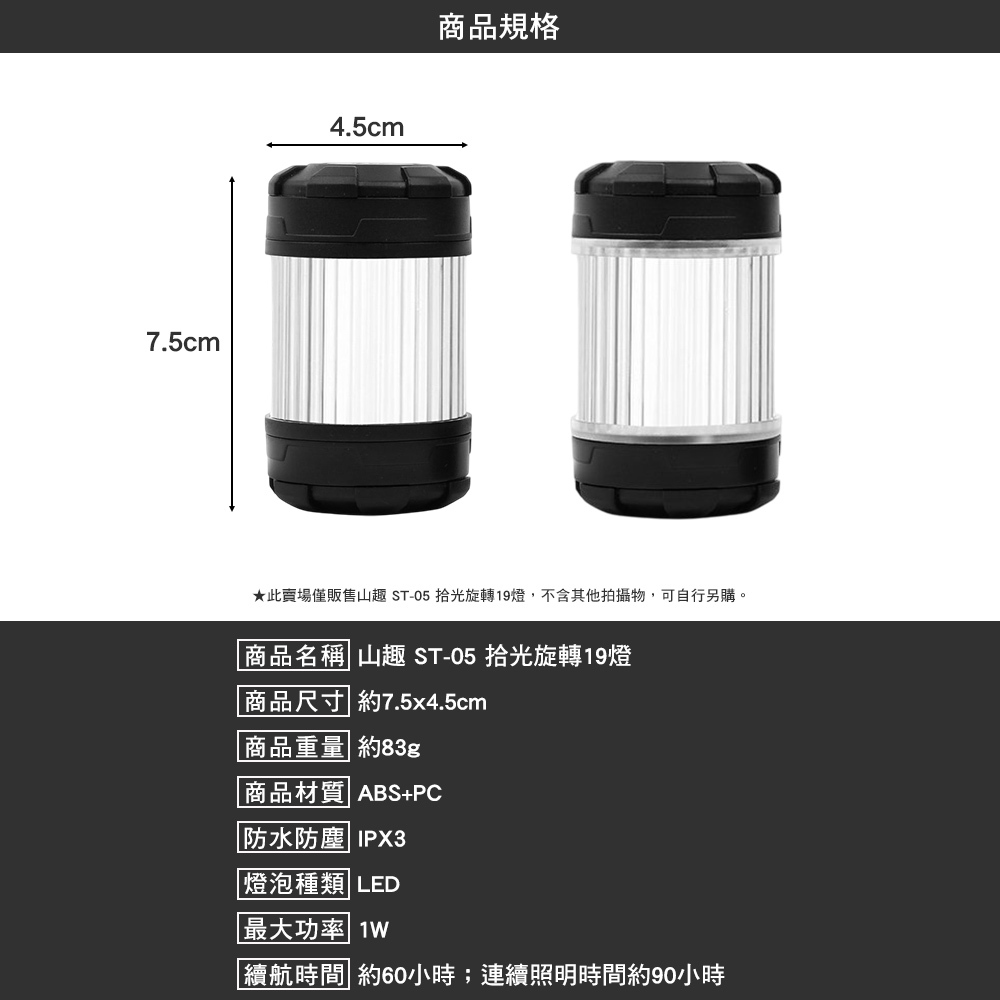 山趣ShineTrip ST-05 拾光旋轉19燈