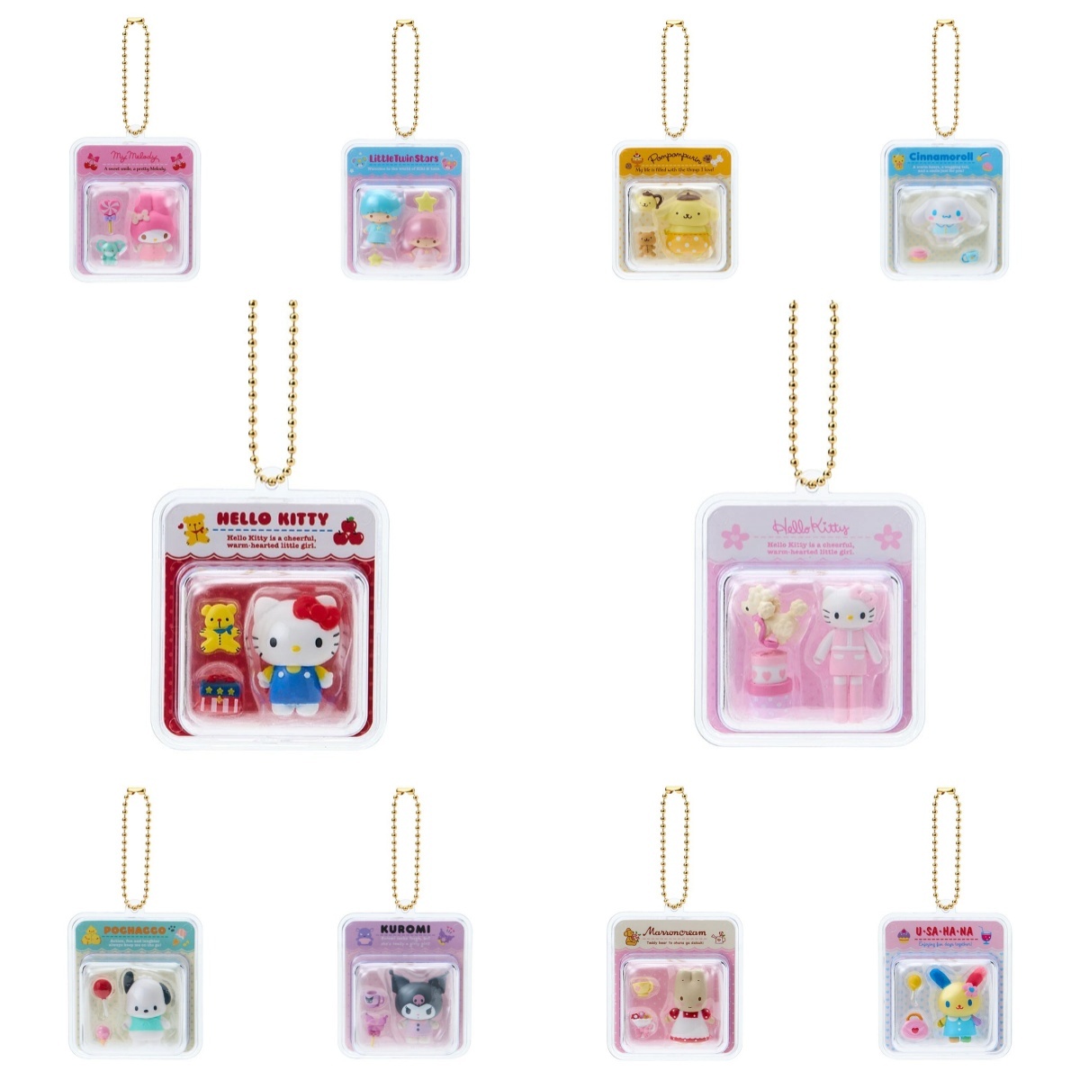 現貨┃三麗鷗 KITTY 布丁狗 大耳狗 帕恰狗 美樂蒂 酷洛米 花小兔 兔媽媽 雙子星 微型 公仔 吊飾