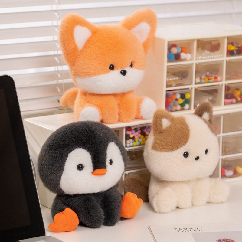 乖乖坐好陪伴動物娃娃