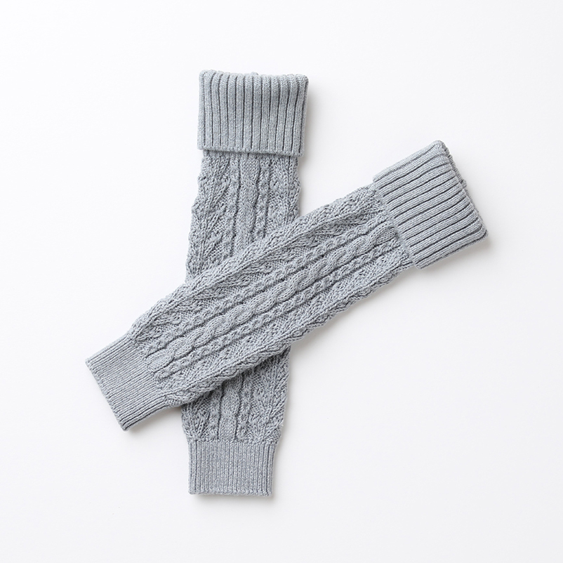 COFUCU 麻花針織嬰兒腿套-沉灰