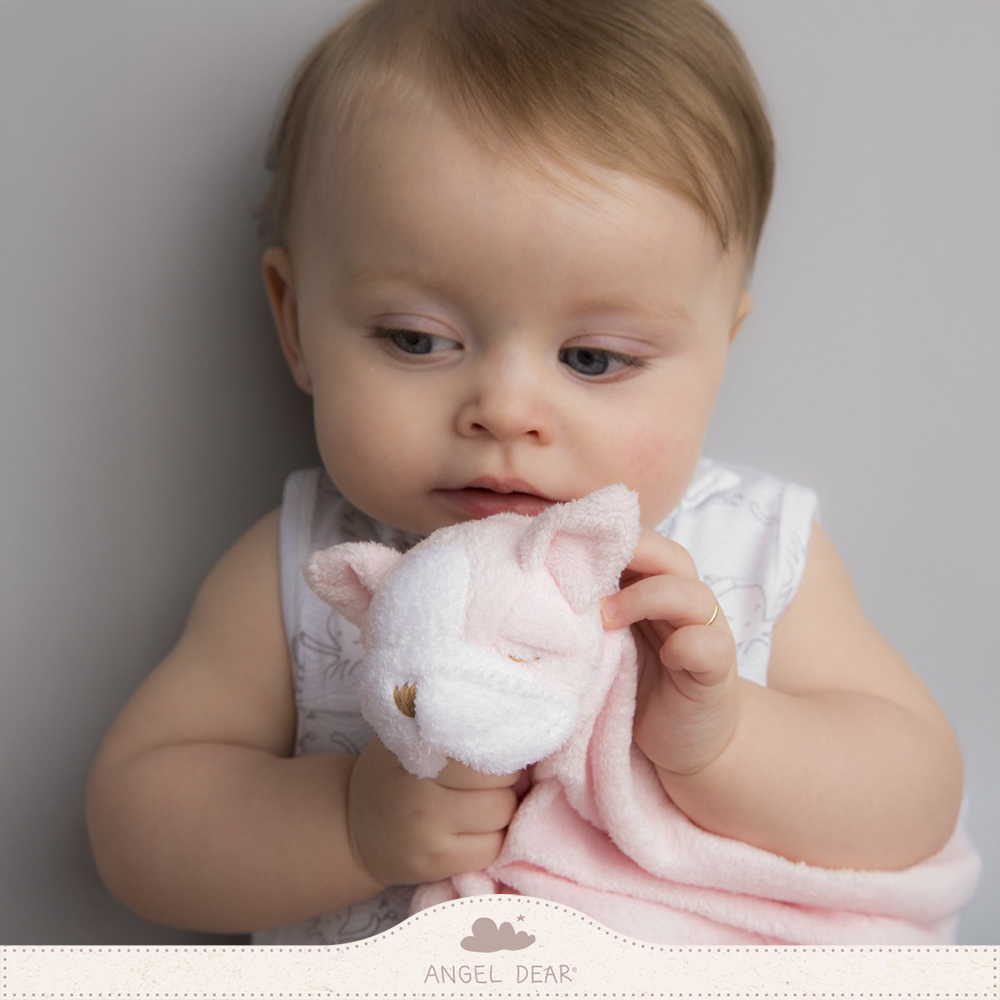 ANGEL DEAR 嬰兒安撫巾 (粉紅鬥牛犬)