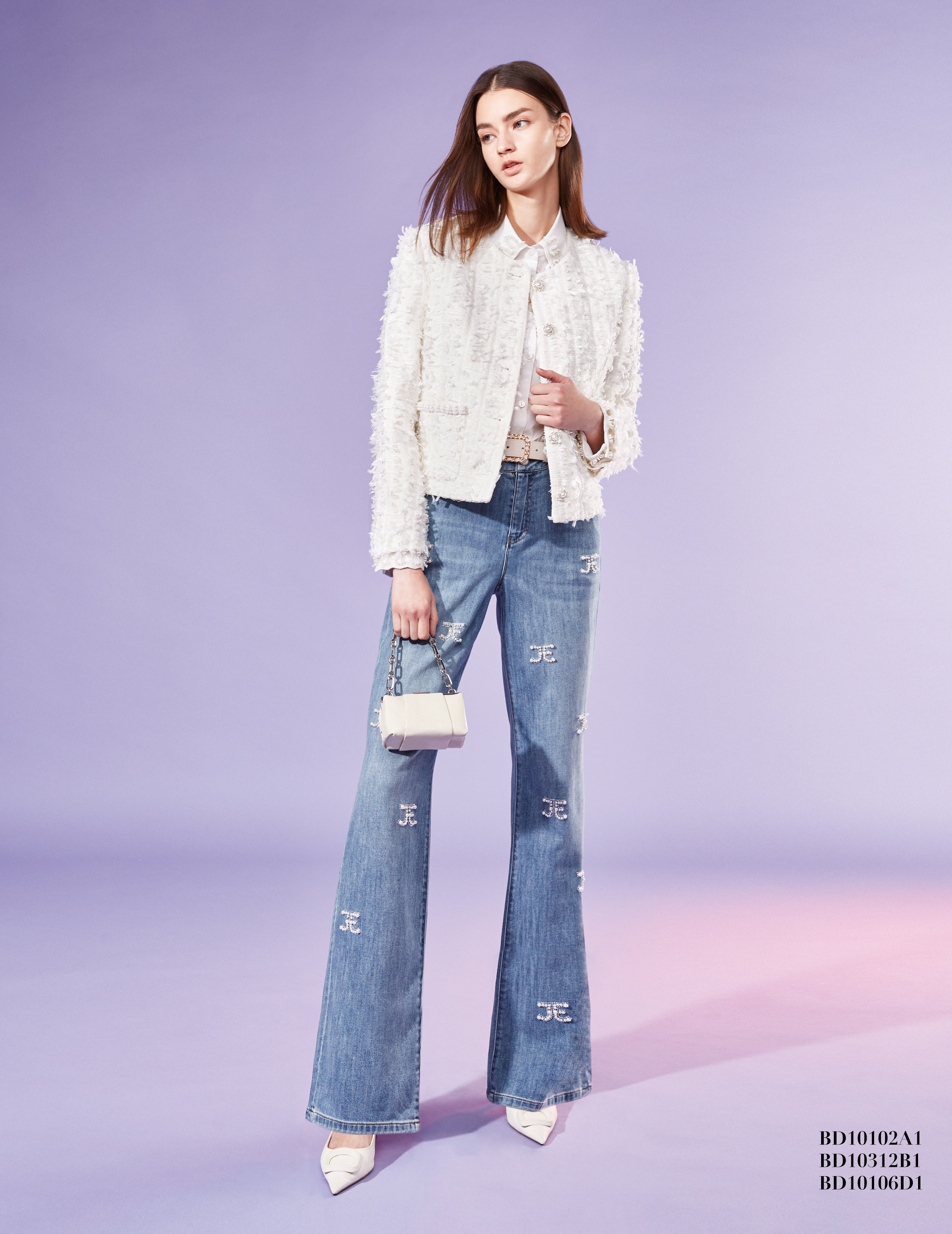 BD16923D1 巴特羅水波舞流蘇花呢小香外套