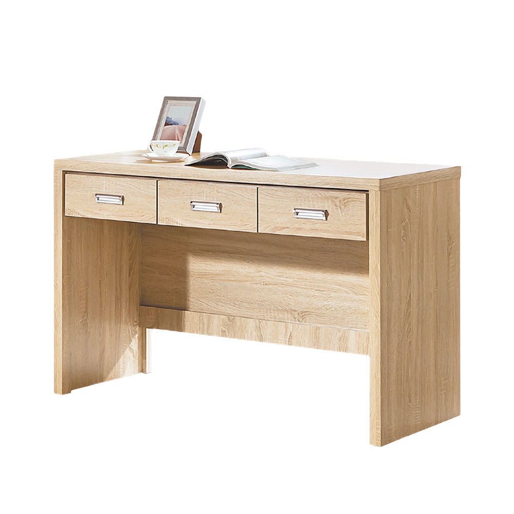 賈斯汀4尺簡約三抽書桌/工作桌(兩色可選)
