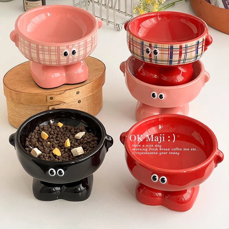 眼睛陶瓷寵物碗