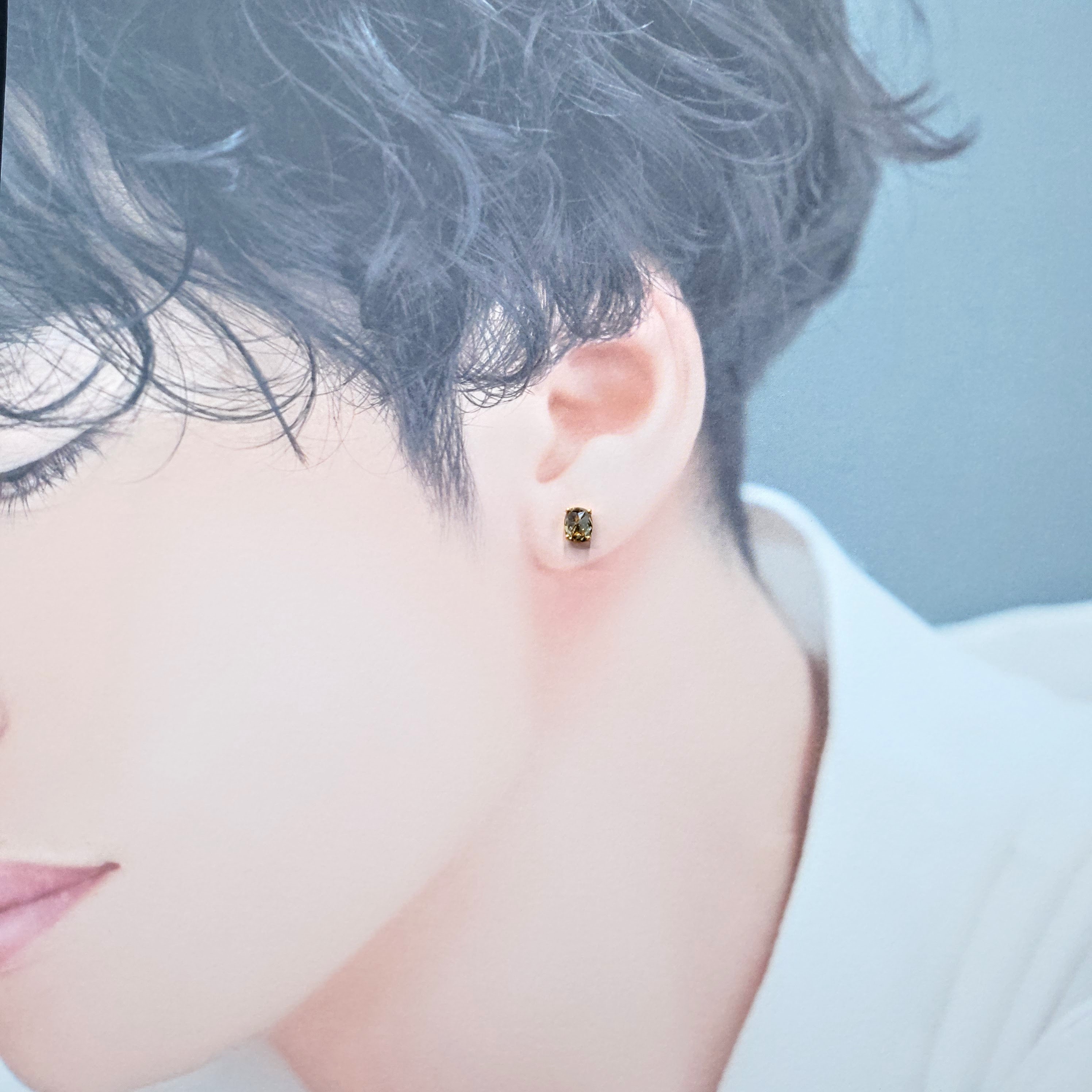 18K Rose Gold 1.41ct Fancy Champagne Oval Cut Diamond Earrings