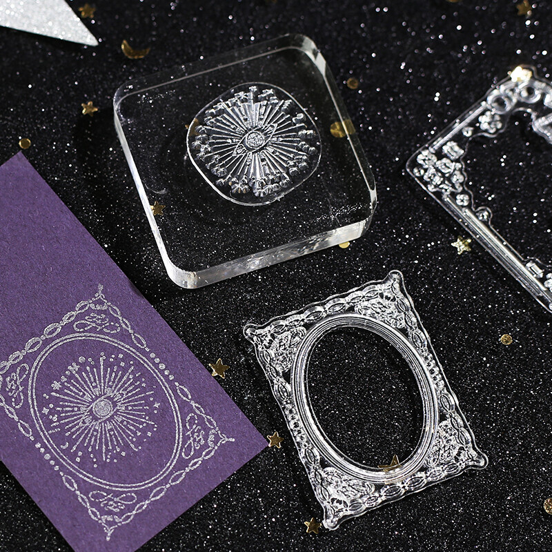 BGM 透明水晶印章: 復古星月之詩