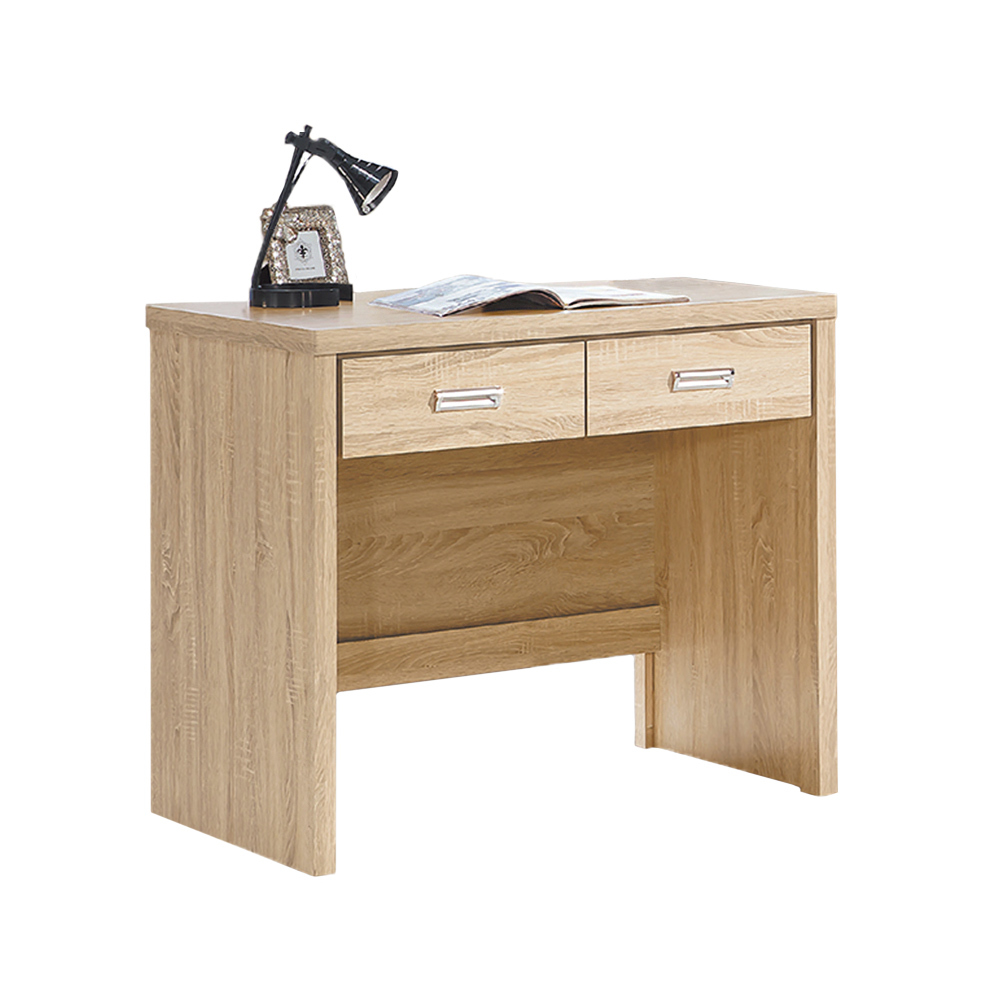 賈斯汀3尺簡約二抽書桌/工作桌(兩色可選)