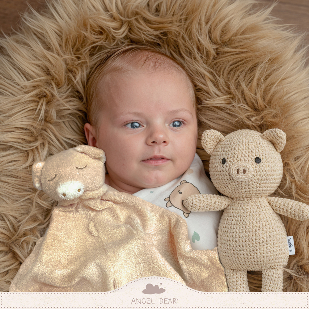 ANGEL DEAR 嬰兒安撫巾 (米色小豬)