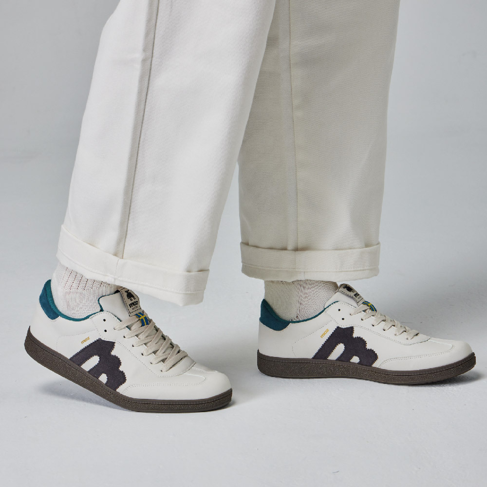 【熱銷】moz瑞典 駝鹿 經典再現 復古 德訓鞋 (雀綠白)