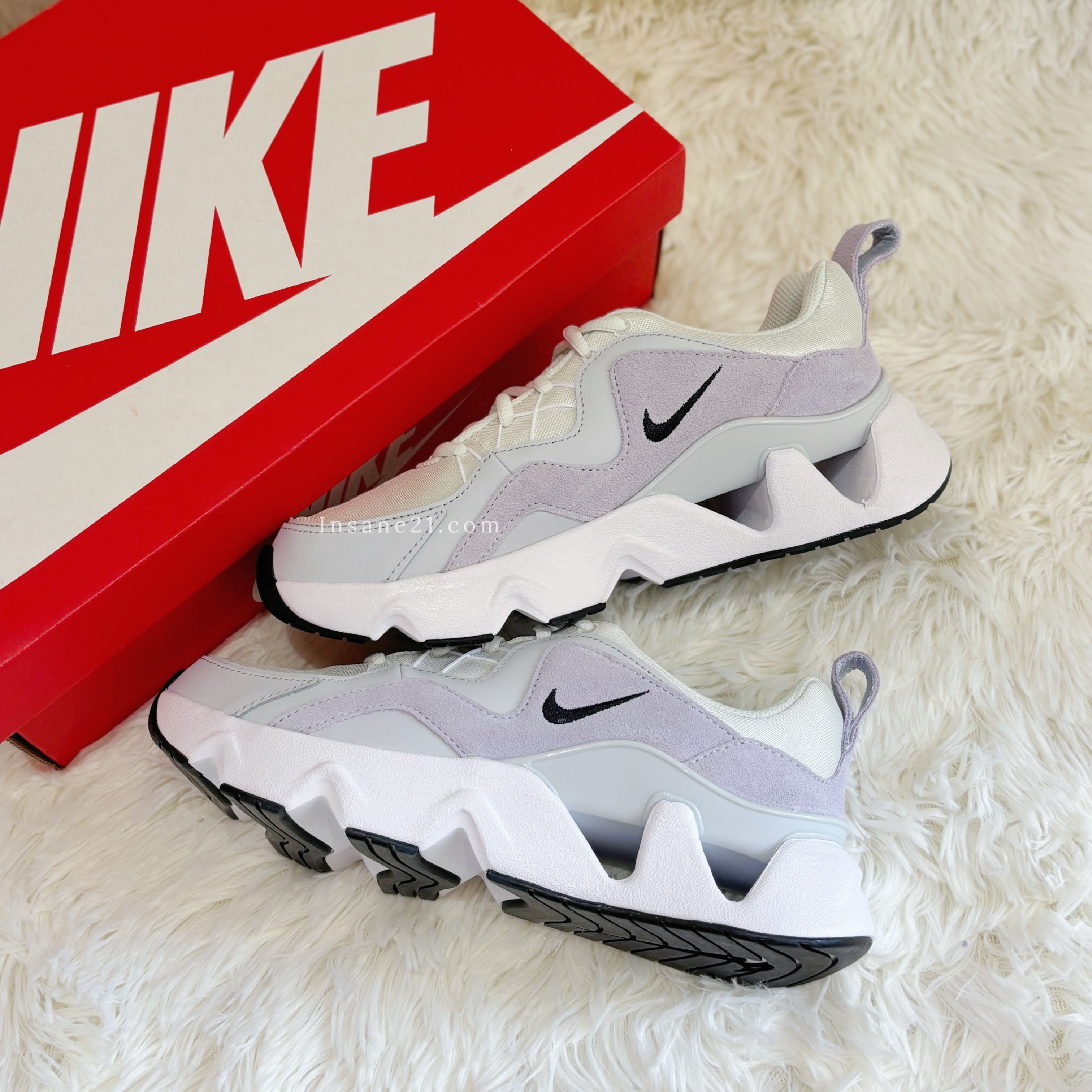 NIKE RYZ 365 薄荷綠灰藍 麂皮 拼接 厚底  BQ4153-007