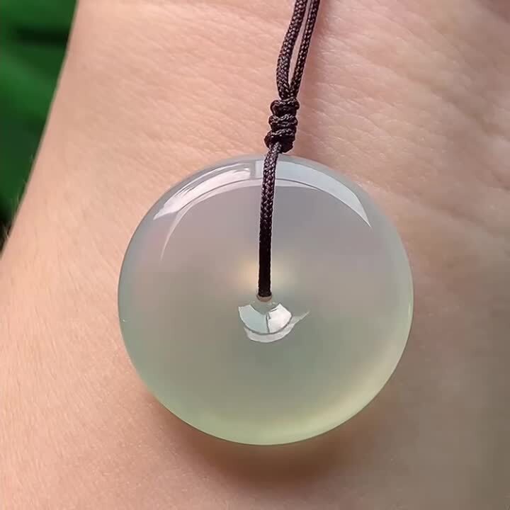 翡翠平安扣 (23.7mm直徑),天然翡翠A玉, 緬甸玉, Jade, Jadeite