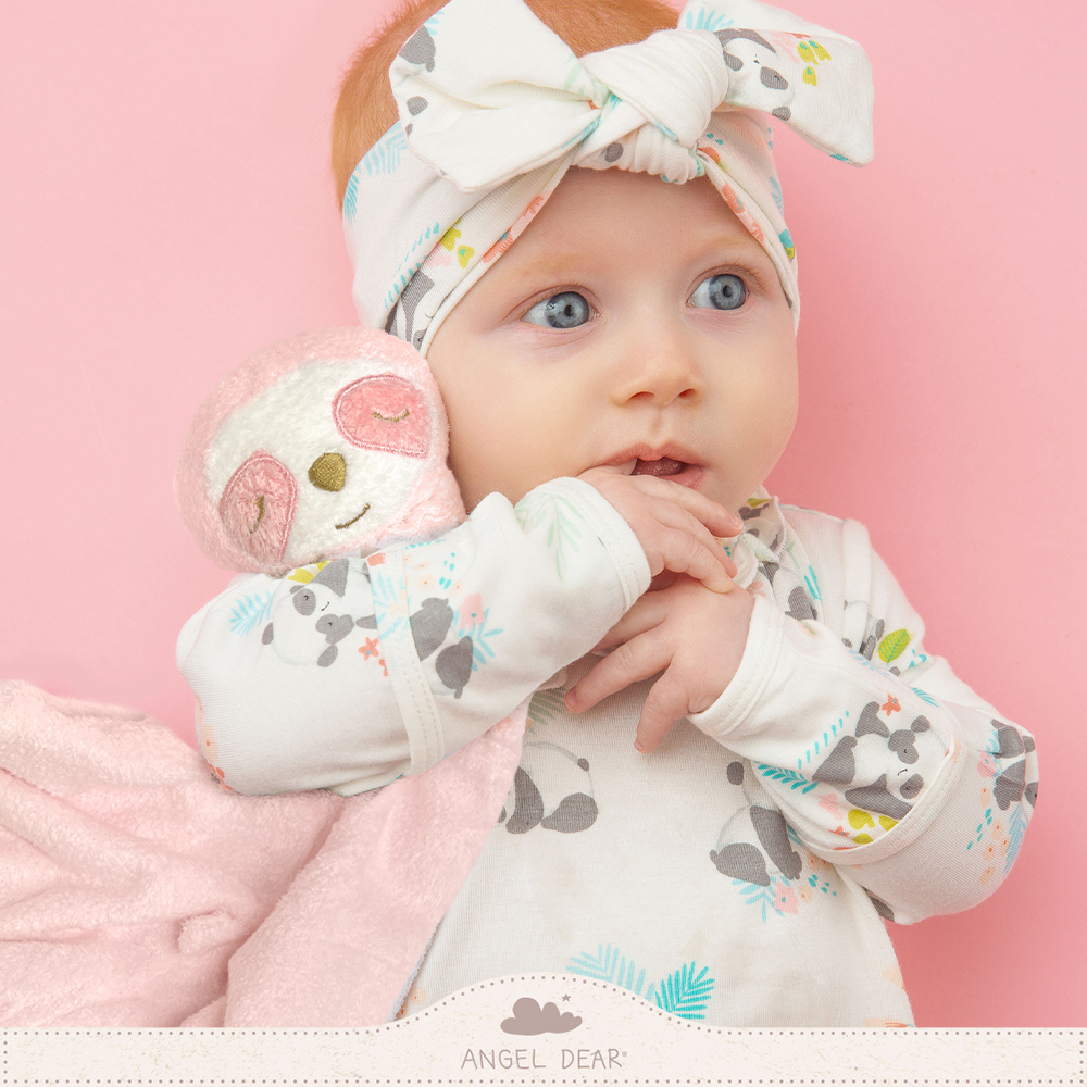 ANGEL DEAR 嬰兒安撫巾 (粉紅小樹懶)