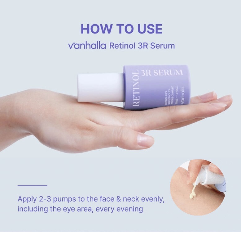 (4139)【兩件優惠】韓國Vanhalla Retinol 3R Serum視黃醇 3R 精華 (30ml) (純素)