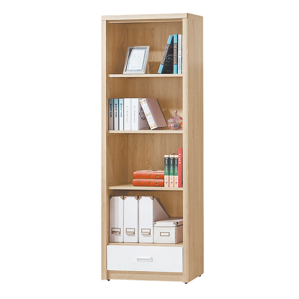 賈斯汀2尺開放式單抽書櫃/收納櫃/展示櫃