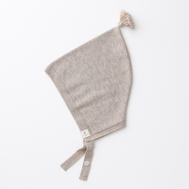 COFUCU 喀什米爾針織小精靈帽-咖啡棕