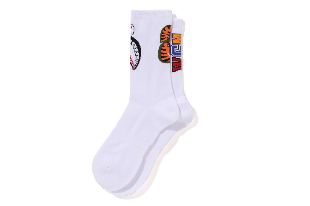 2025AW A BATHING APE BAPE SHARK SOCKS 鯊魚 WGM 襪子 長襪 現貨 1L80184005