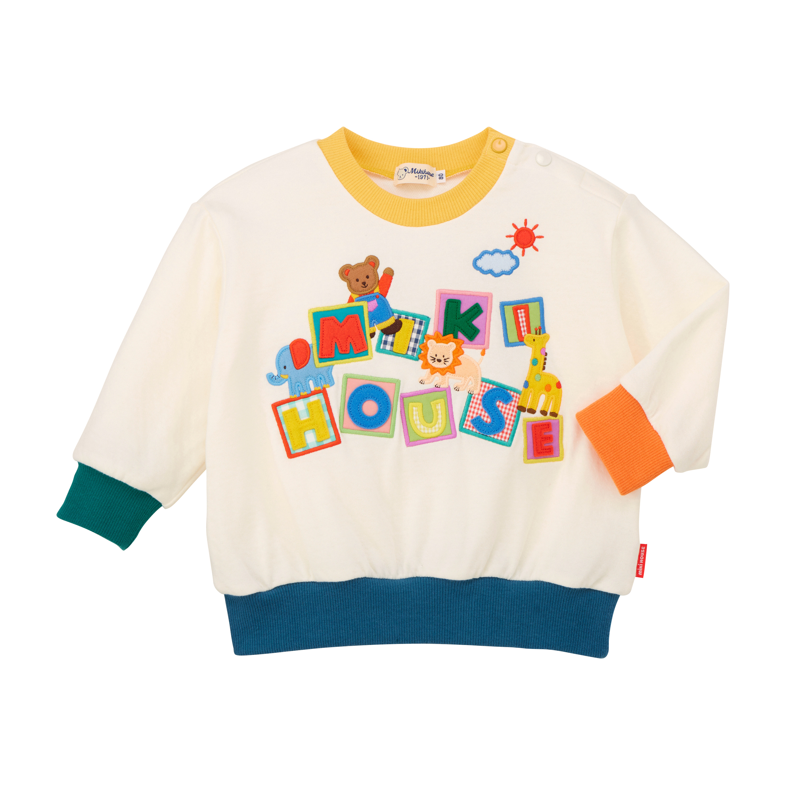 MIKI HOUSE BEAR 經典熊刺繡衛衣-多色