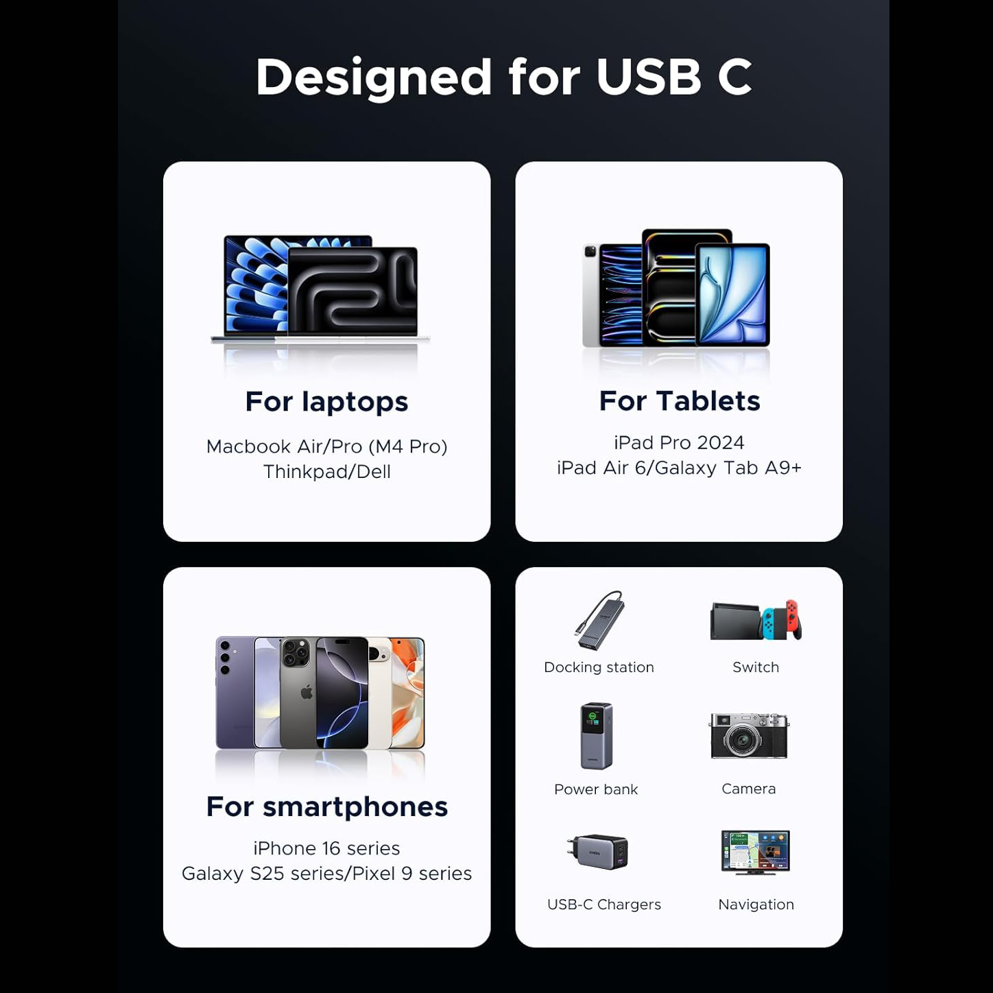 UGREEN 綠聯 - 65175 L705 視訊 Type-c 轉 Type-C gen3線240W超快充8K60HZ 40Gbps 全功能線充電線 1M