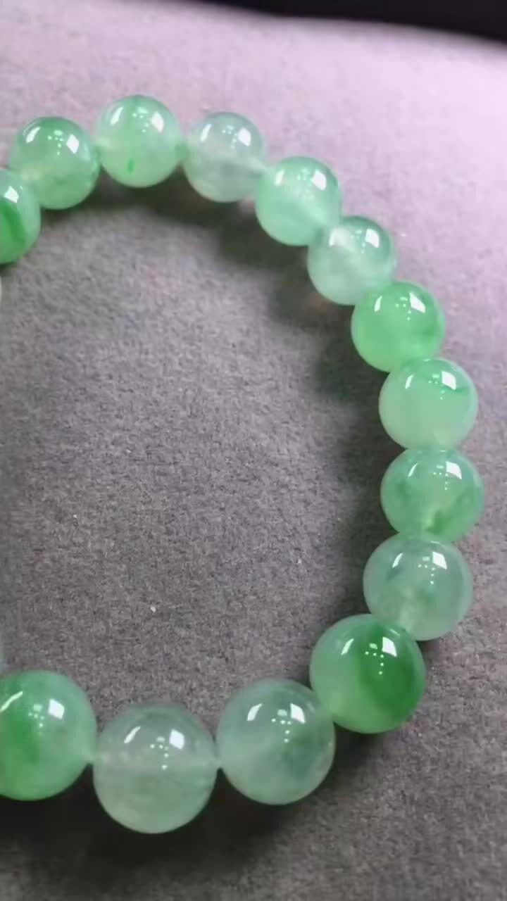 翡翠手串 (10.6mm直徑),天然翡翠A玉, 緬甸玉, Jade, Jadeite