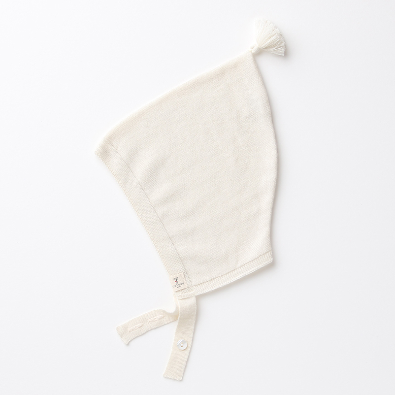 COFUCU 喀什米爾針織小精靈帽-象牙白