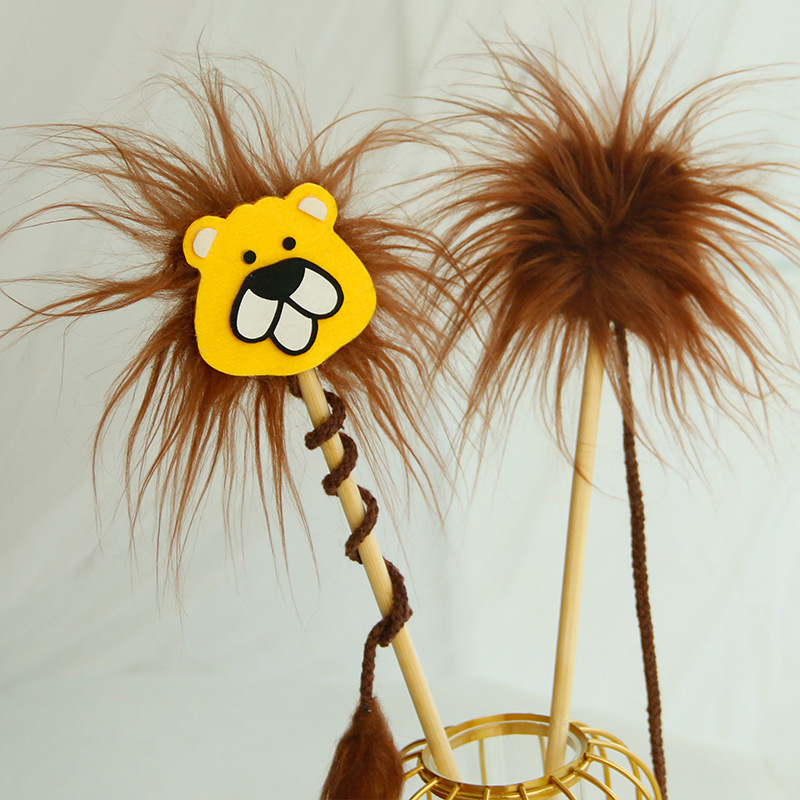 炸毛獅子逗貓棒