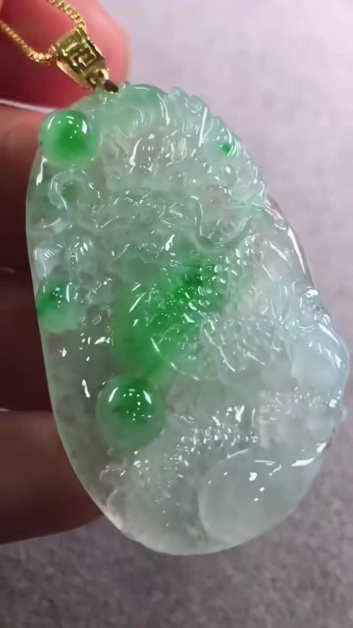 翡翠龍牌,天然翡翠A玉, 緬甸玉, Jade, Jadeite