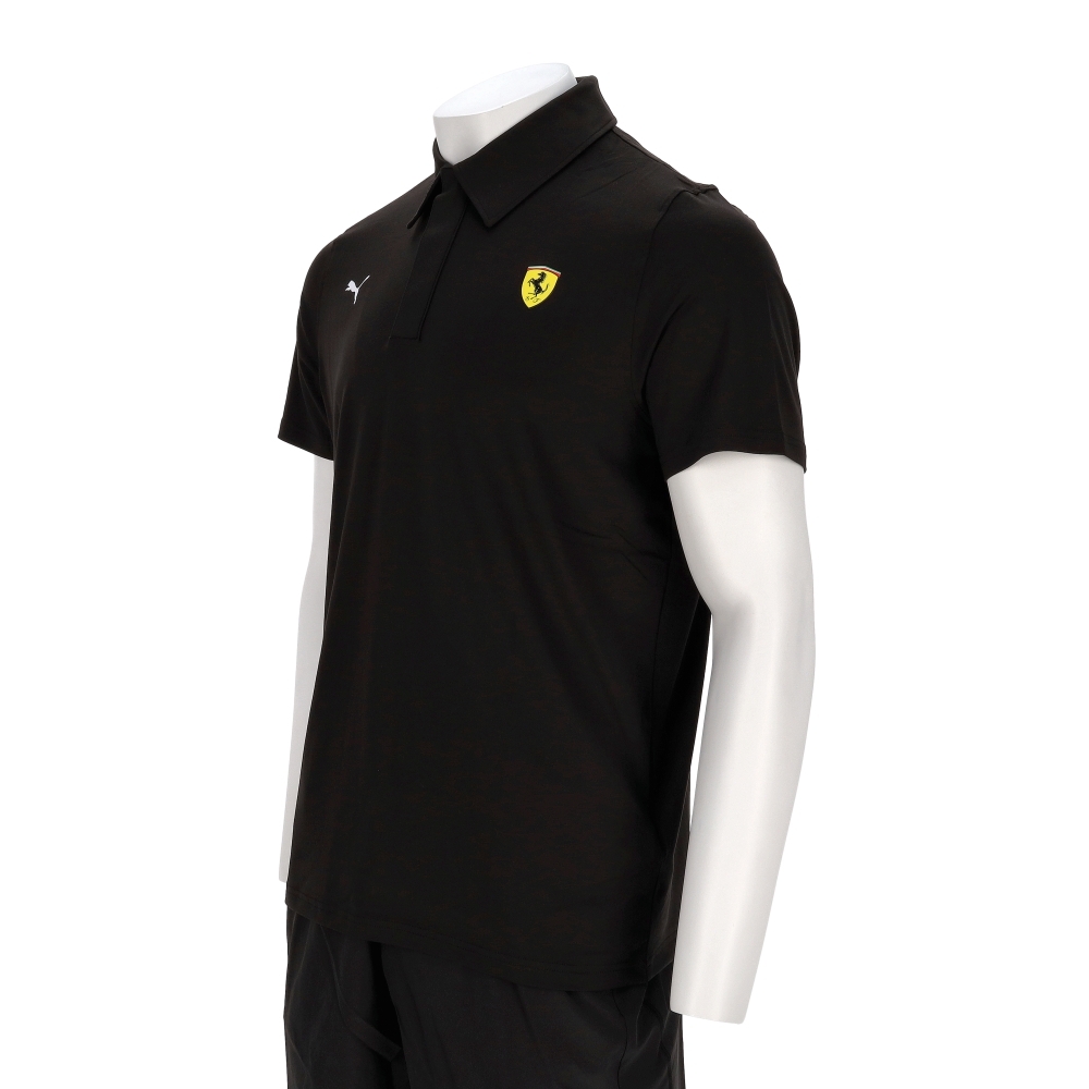 Puma 法拉利車迷系列 Cloudspun 男款 黑色 歐規 Polo衫 休閒 短袖 63278201