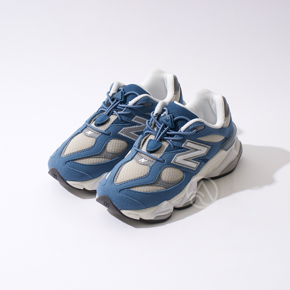 New Balance 9060 中童 童鞋 藍米色 免綁鞋帶 緩震 復古 穿搭 運動鞋 休閒鞋 PV9060CC