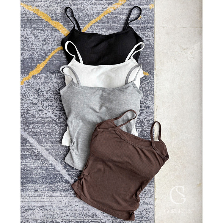 D122 現貨「細肩零距離厚墊BRA TOP」