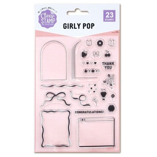 KODOMO NO KAO 透明水晶印章: 0980-042 Girly Pop