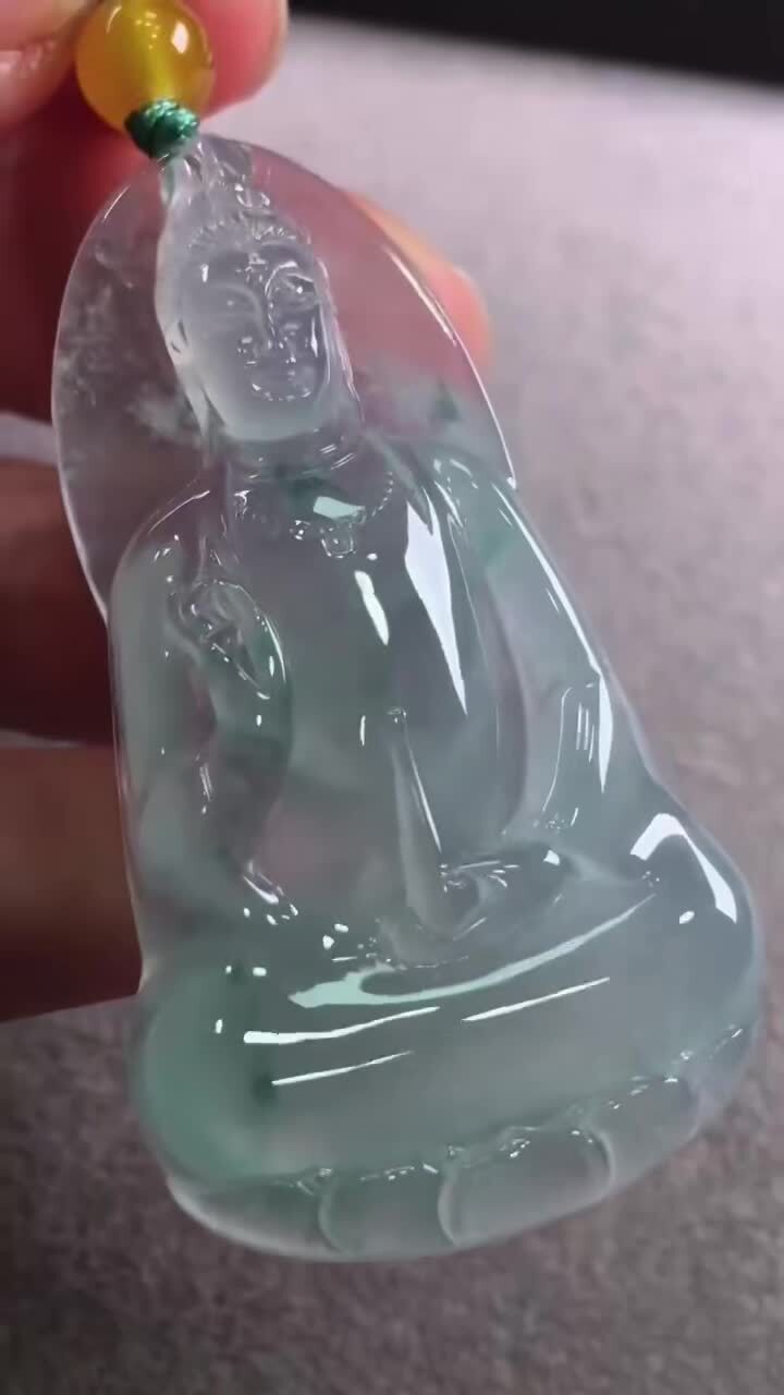 翡翠素衣觀音,天然翡翠A玉, 緬甸玉, Jade, Jadeite