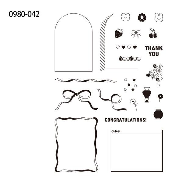 KODOMO NO KAO 透明水晶印章: 0980-042 Girly Pop