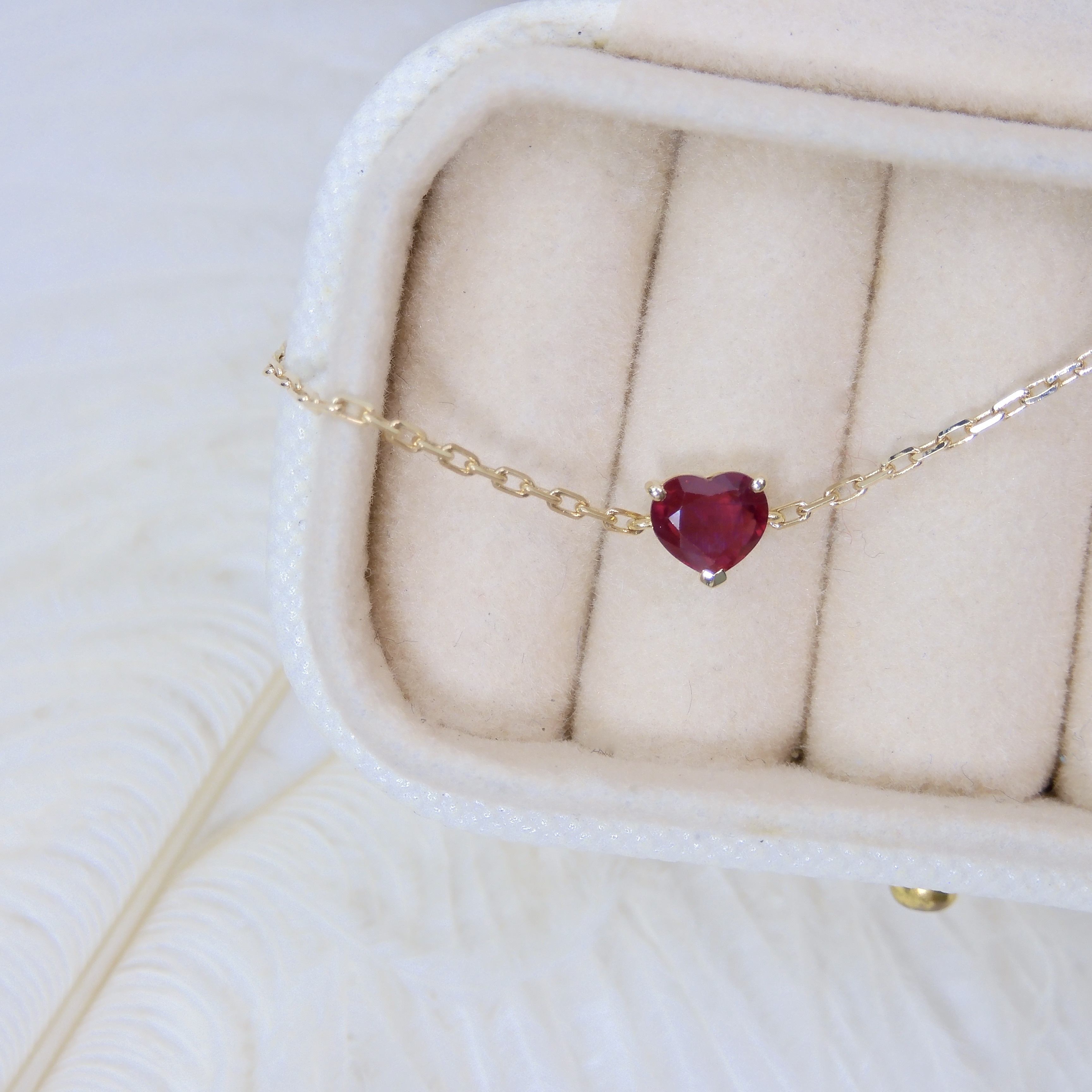 訂製 18K金 0.52ct 紅寶石手鏈