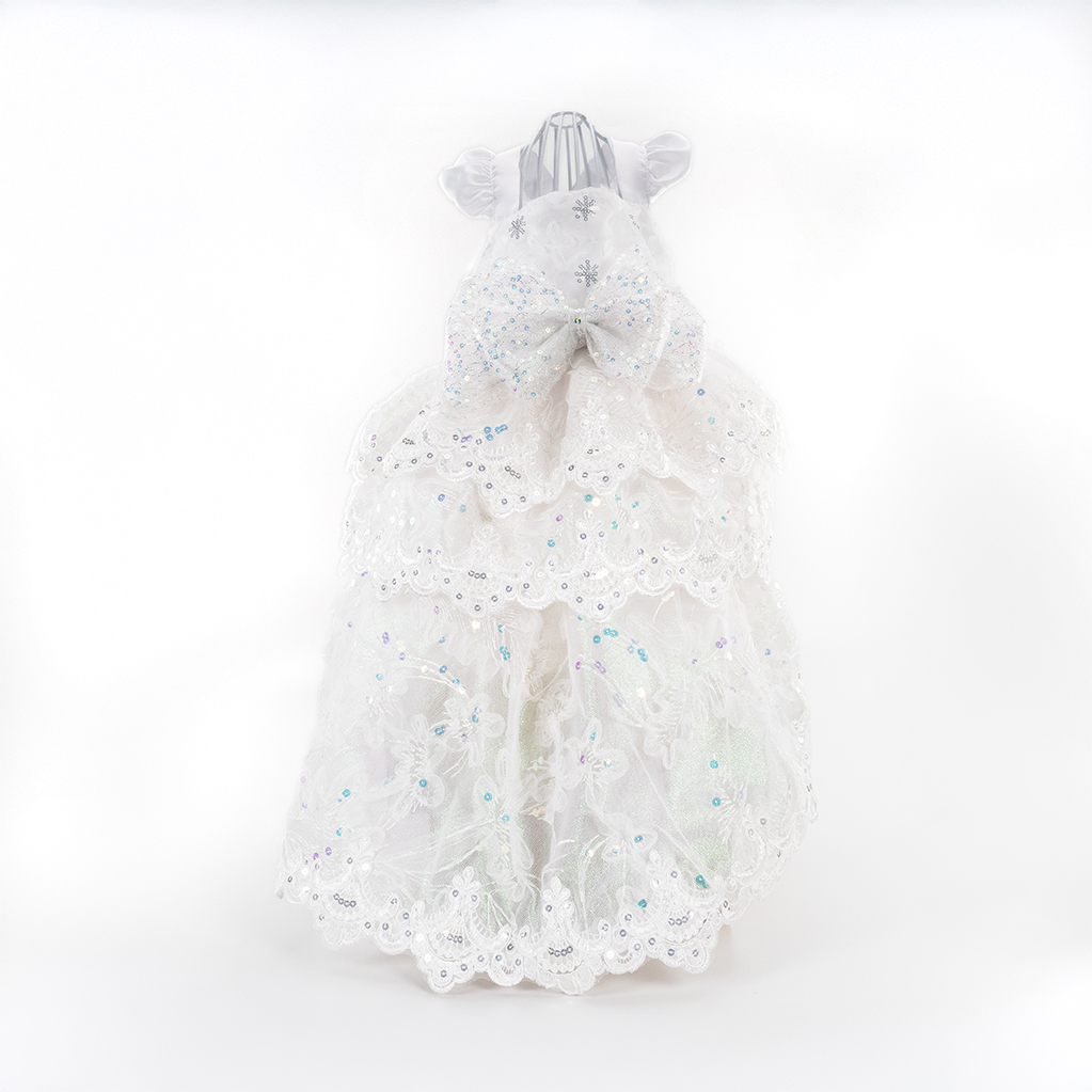 Shinny Long Wedding Dress (Detachable Sweep)