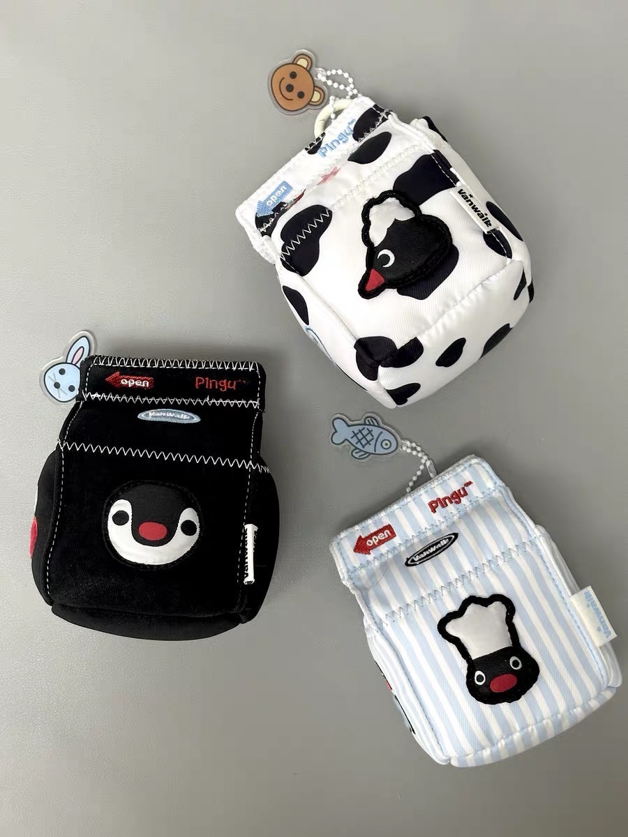 iSNEAKERS | PINGU X VANWALK 企鵝家族 牛奶盒 零錢包 收納包 斜背包 3款