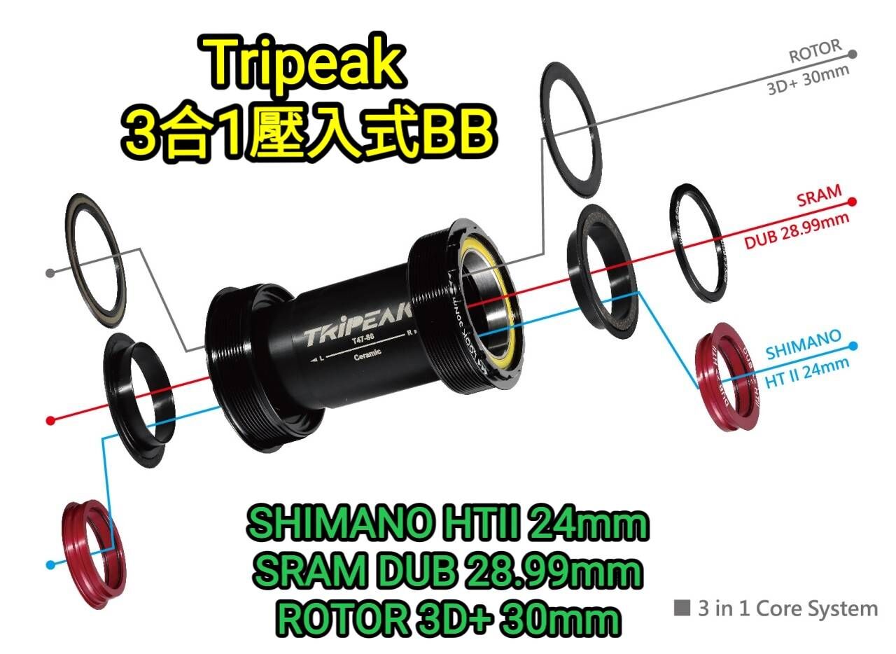 Tripeak BB386 86.5MM 壓入式 三合一陶瓷BB 3合1 陶瓷BB 3 in 1 G5陶瓷培林