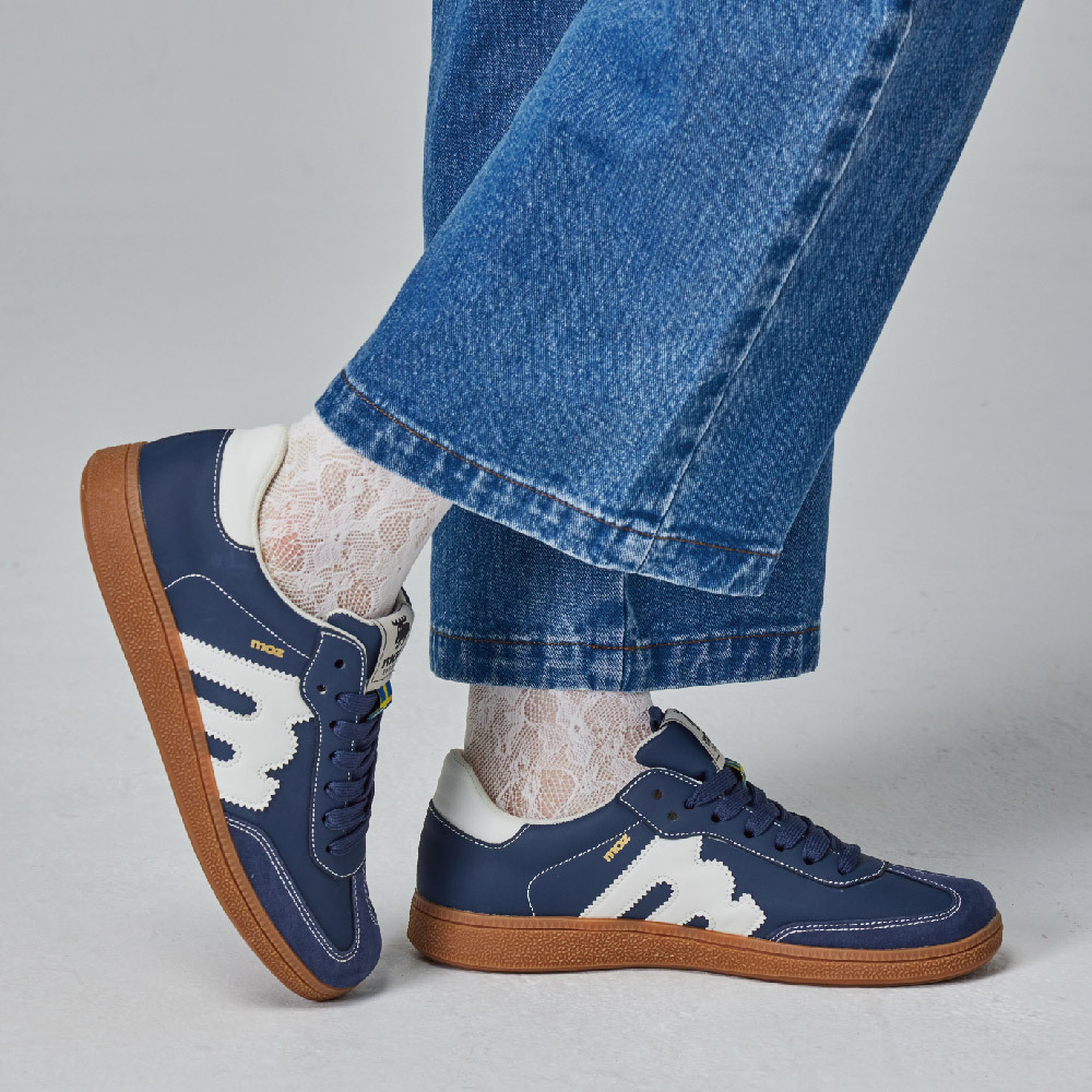 【熱銷】moz瑞典 駝鹿 經典再現 復古 德訓鞋 (復古藍)