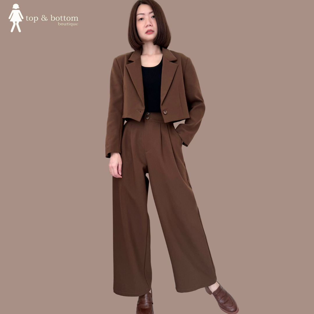 LONG SLEEVE ONE BUTTON SHORT BLAZER