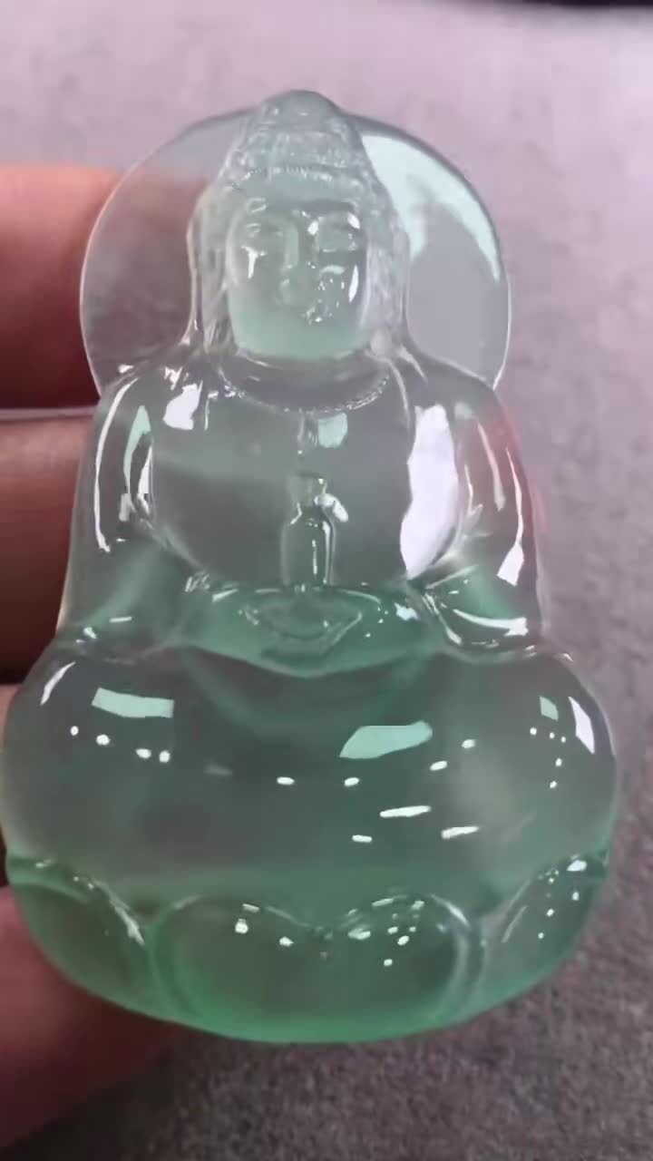 翡翠正裝觀音,天然翡翠A玉, 緬甸玉, Jade, Jadeite