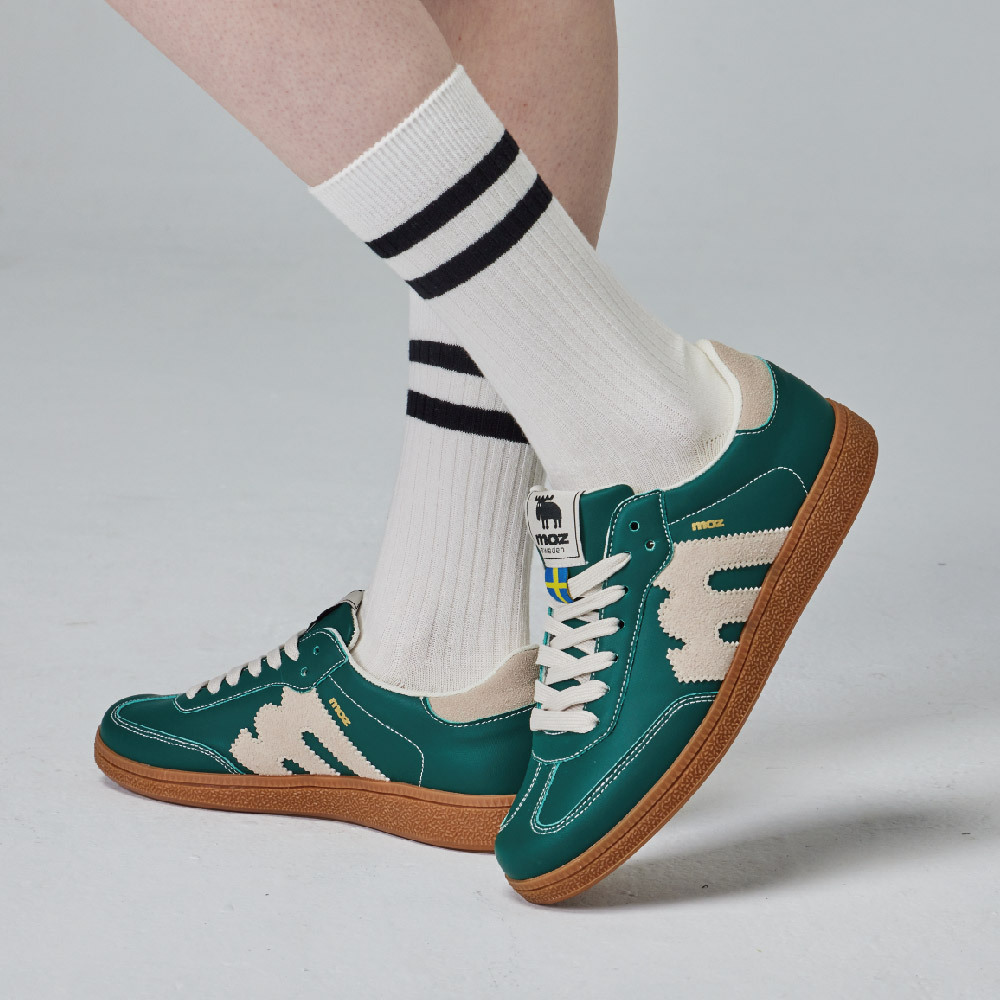 moz瑞典 駝鹿 經典再現 復古 德訓鞋 (復古綠)