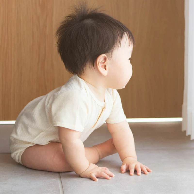 COFUCU 鏤空花紋有機棉寶寶包屁衣