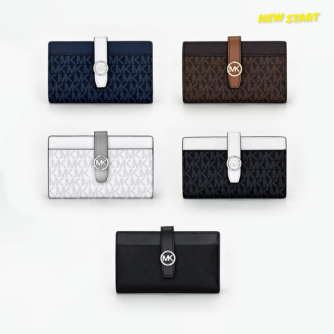 Michael Kors MK 圓圈Logo 扣式中夾