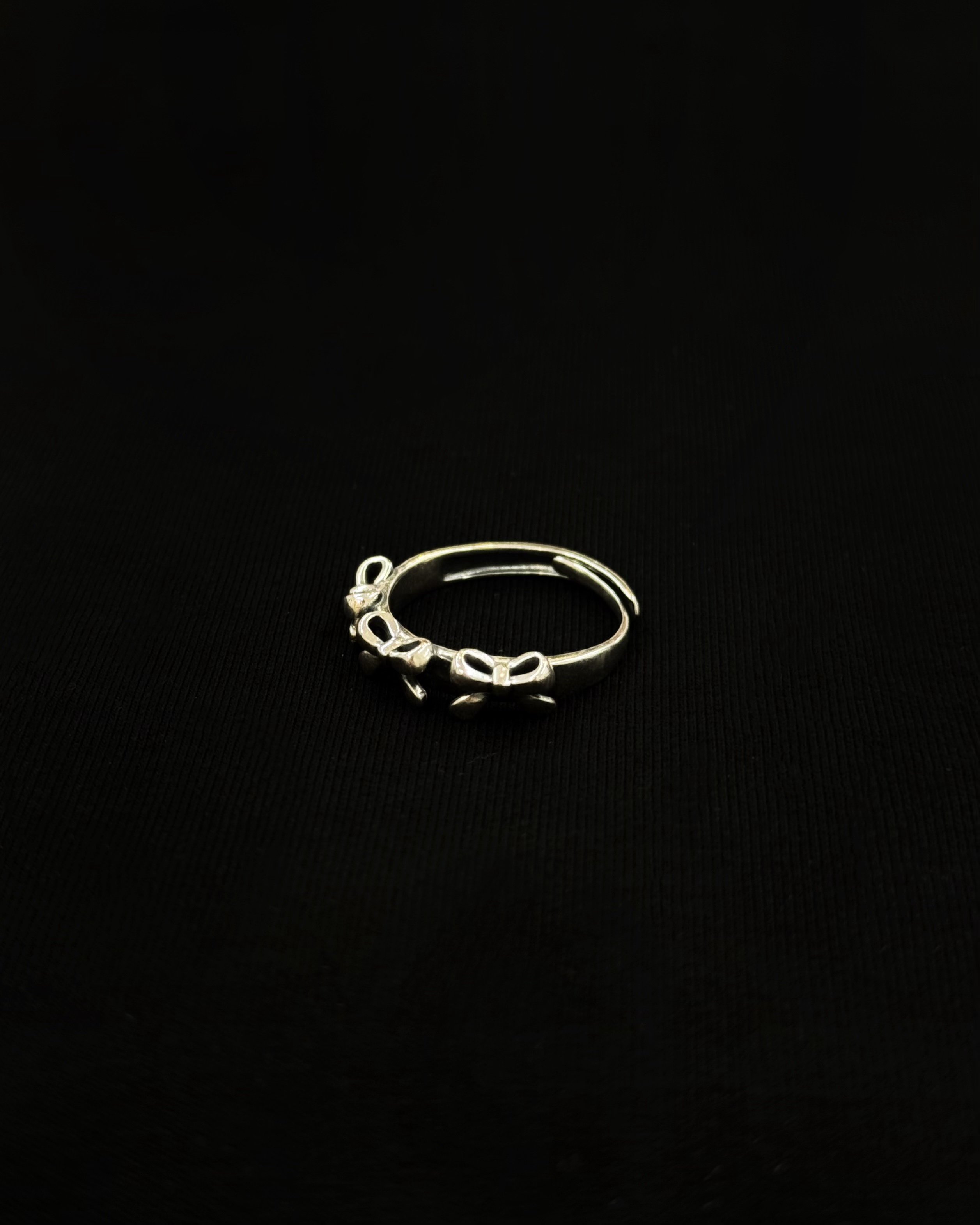 925純銀三小蝴蝶結可調戒指