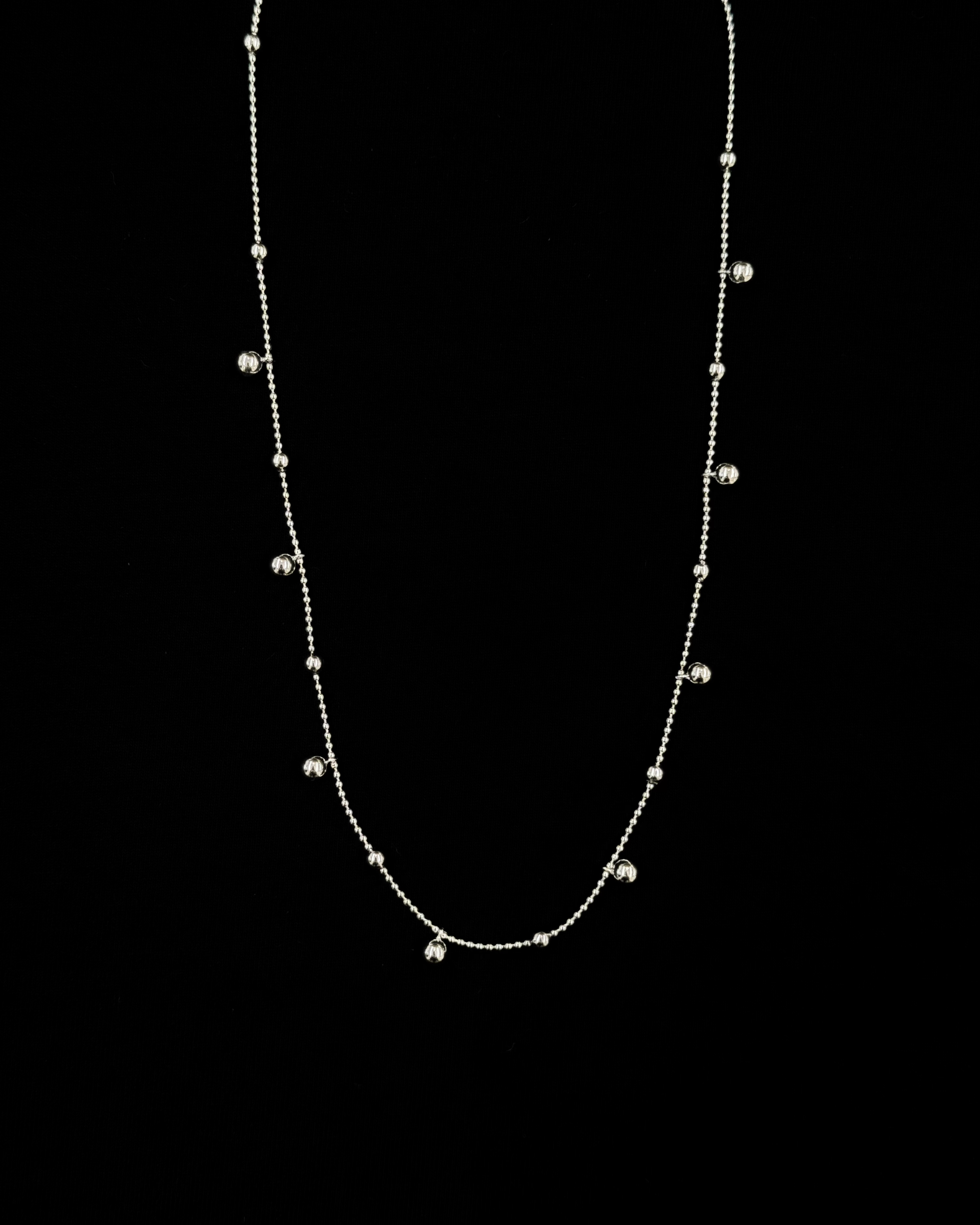 925純銀小球配吊小球頸鏈