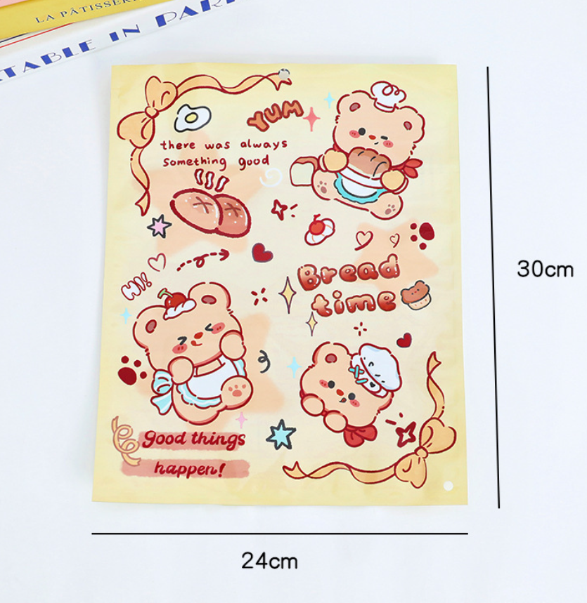 卡通盲袋空袋礼物包装袋  自封袋 24cm x 30cm 一套5个