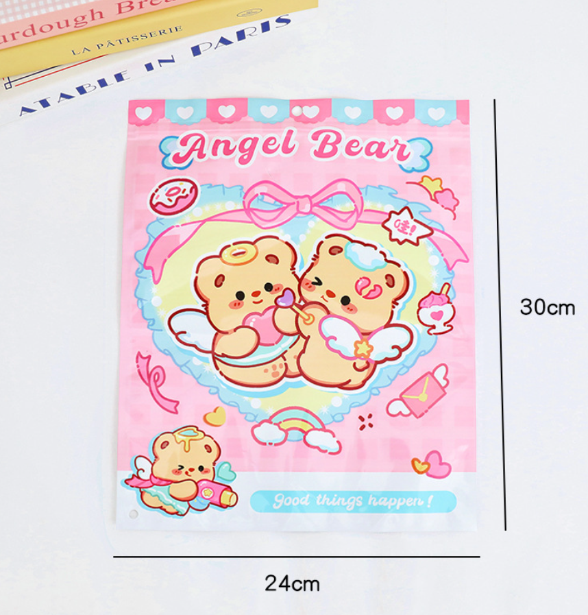 卡通盲袋空袋礼物包装袋  自封袋 24cm x 30cm 一套5个