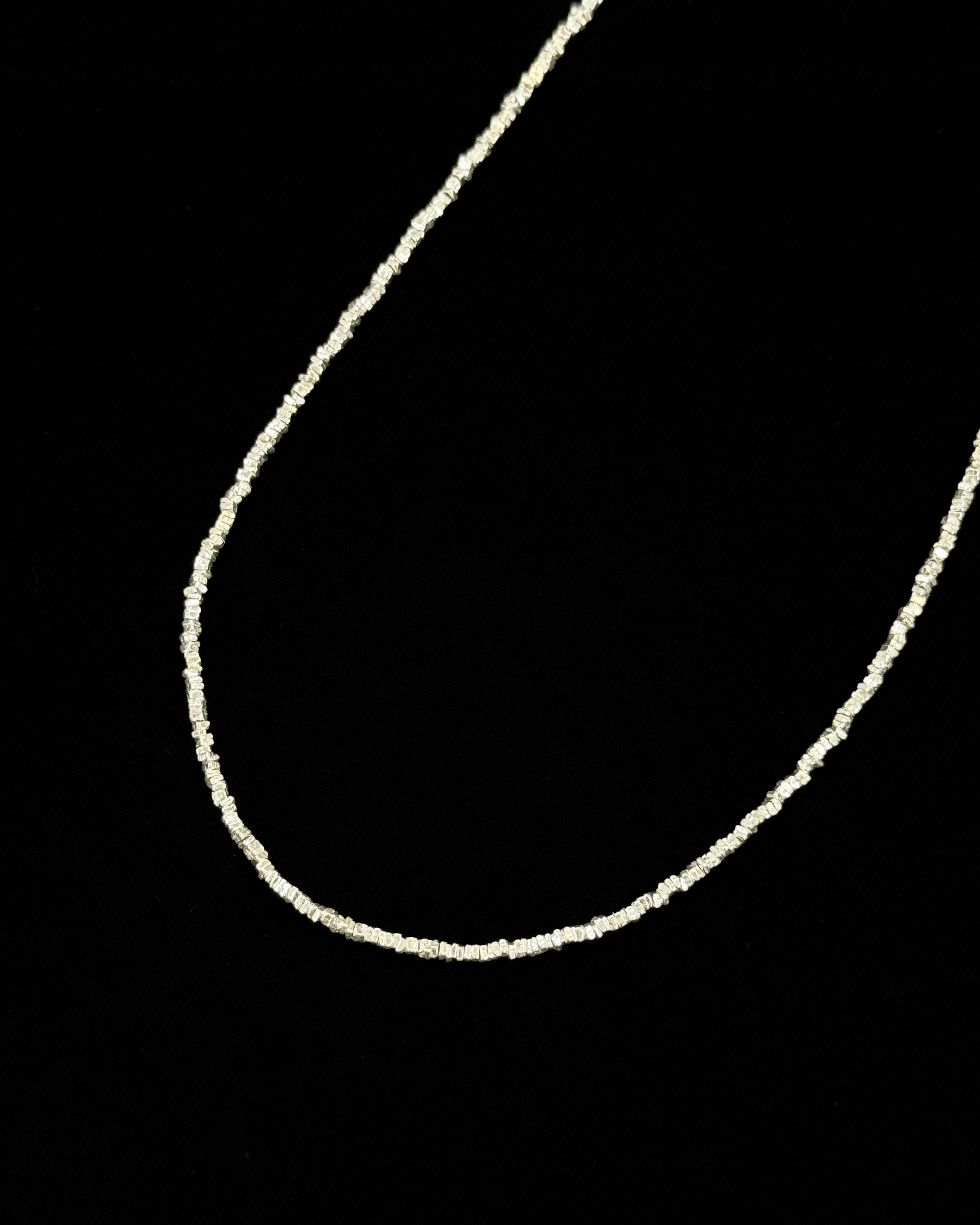 925純銀小碎銀石幼頸鏈