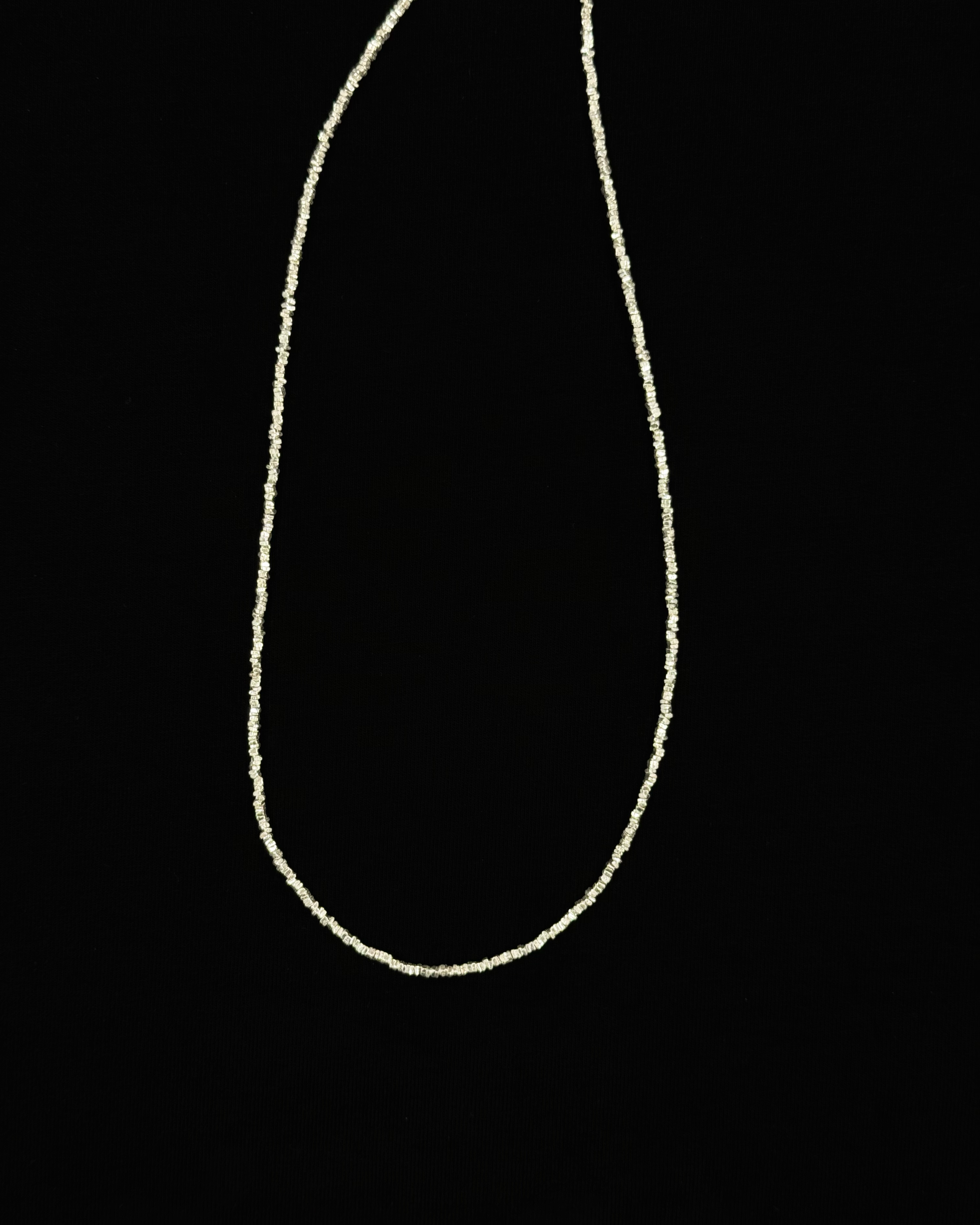 925純銀小碎銀石幼頸鏈